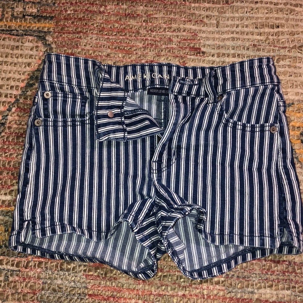 American Eagle Striped Shorts.